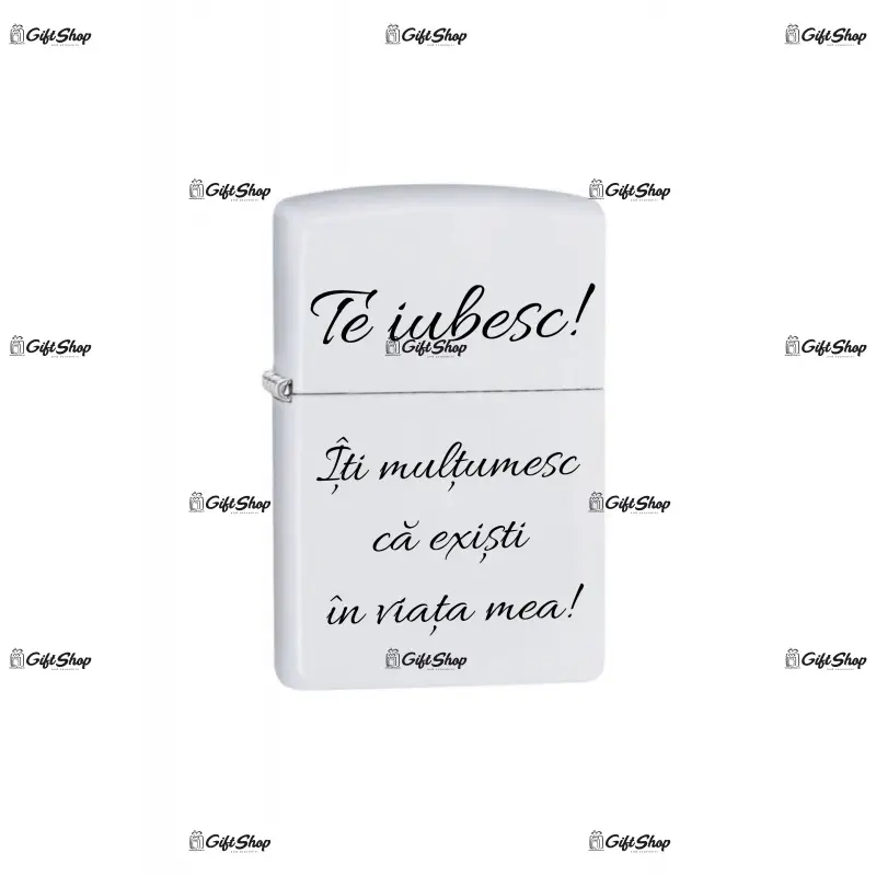 Te iubesc ! , bricheta metalica gravata laser cu mesaj